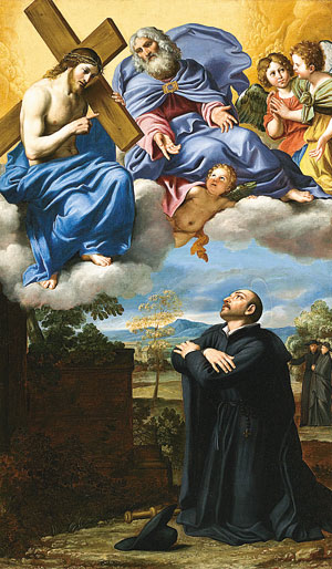 5 Saint Ignatius of Loyola's Vision of Christ and God the Father at La Storta LACMA Domenichino